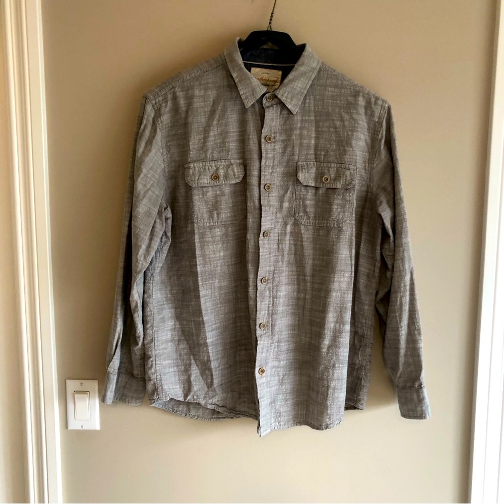 Weatherproof Vintage - Grey Denim Style Button Down Shirt - X-LARGE